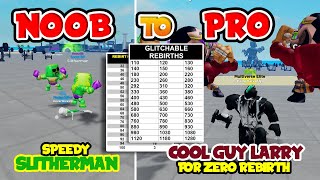 From Noob To Pro - Using Slitherman and Cool Guy Larry | Roblox Muscle Legends