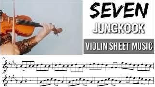 Free Sheet || Seven - Jungkook || Violin Sheet Music