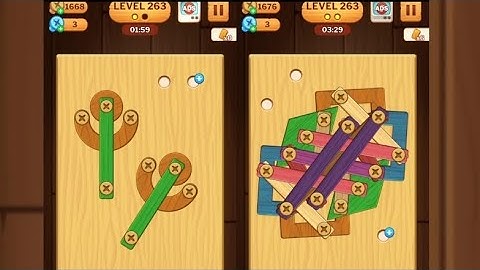 Screw Puzzle: Wood Nut & Bolt - Level 263