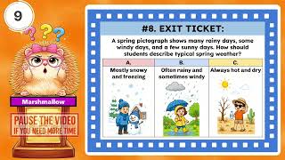 NGSS 3rd Grade - Earth Science: 3-ESS2-1 Typical Weather Conditions on a Particular Season