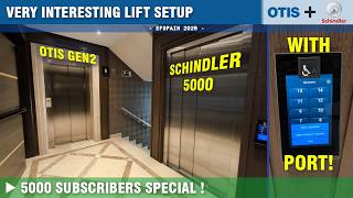 [5000 Subs] WEIRD OTIS Gen2 and Schindler 5000 lift set with PORT @ Hotel Claridge, Madrid