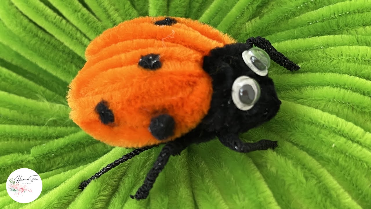Tutorial DIY Animals How to make Ladybug with Pipe cleaners 