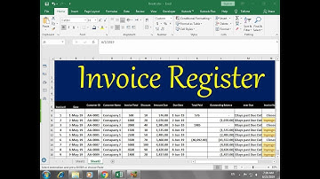 #317 How TO Make Invoice Register On Ms Excel Hindi