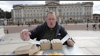 Eating a Takeaway at Buckingham Palace