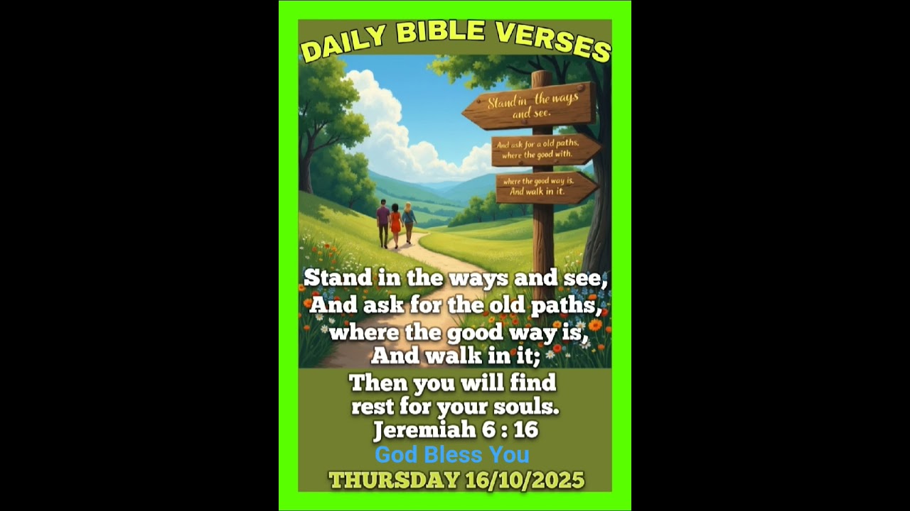 16 October 2025 || Then you will find rest for your souls ||  