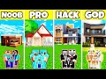 Minecraft Battle: Family NEW Prime House Build Challenge - Noob Vs Pro Vs Hacker Vs God