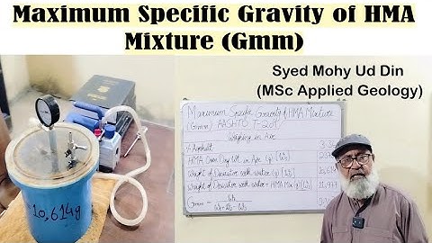 Maximum Specific Gravity of HMA Mixture (Gmm) | AASHTO T-209 | Lecture 42 | Syed Mohy Ud Din | ME