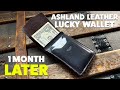 Ashland leather lucky wallet  1 month later