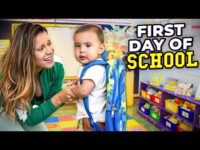 Baby Milan's FIRST DAY of SCHOOL! (ONLY 10 MONTHS OLD) | The Royalty Family class=