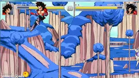 SSJ4 Goku Vs. SSJ4 Vegeta Mugen Battle Round 1