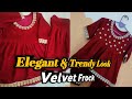 Velvet Baby Girl Frock Cutting and Stitching | Stylish Party Wear Design