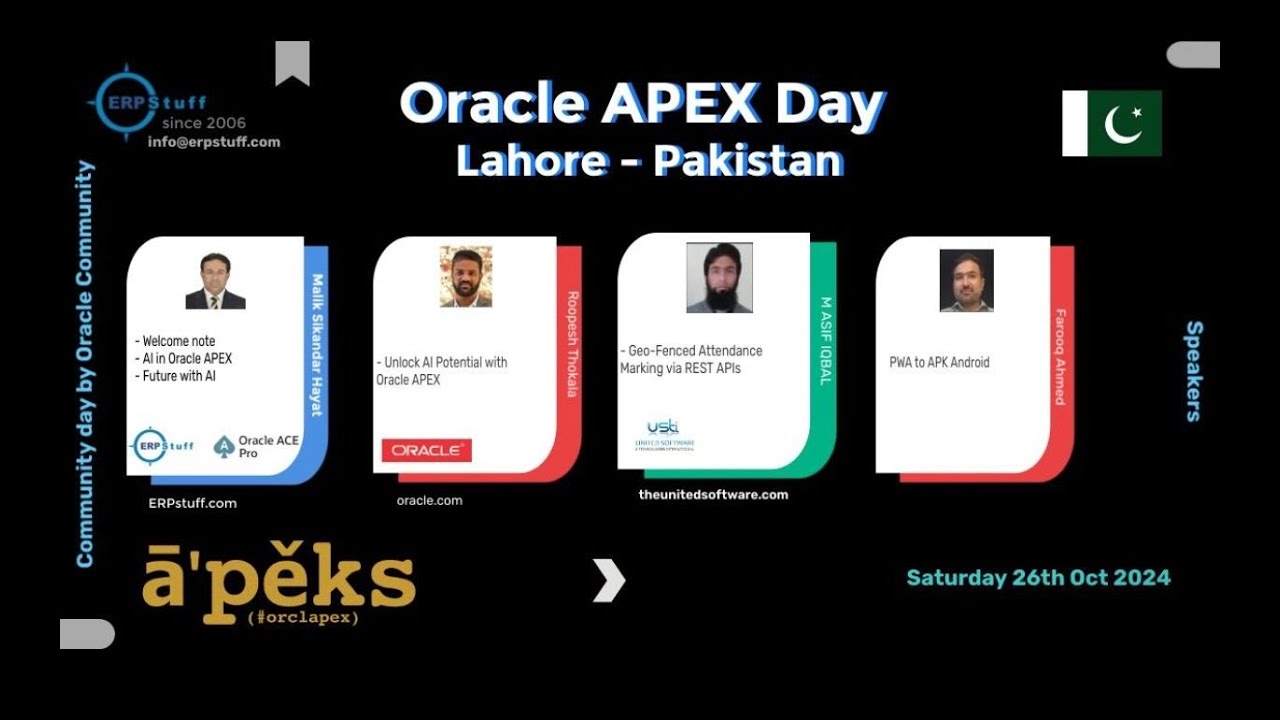 Explain PWA , Generating APK  ORACLE APEX DAY LAHORE PAKISTAN (DYNAMIC CONSULTANTS , ERPstuff)