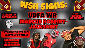 🚨WSH Signs UDFA STEAL UGA WR Marcus Rosemy-Jacksaint! Breakdown! "4th Rounder" - Expert! + 0 DROPS!🐶