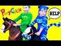 PJ Masks Catboy RUNAWAY PONY! Gekko PonyCycle Assistant & 1st Halloween Party