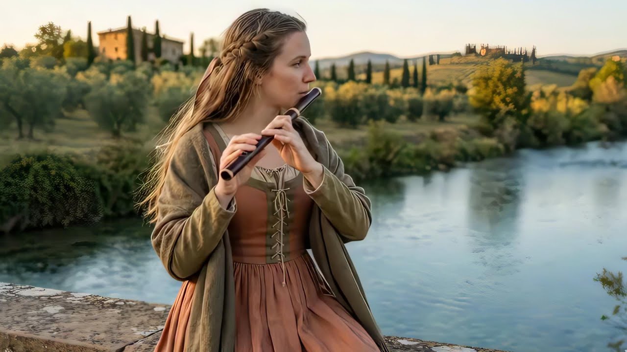 Tuscan River Flute Meditation | 5 Hours Medieval Wooden Flute for Sleep & Study