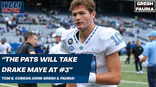 Tom E  Curran says Drake Maye to New England is the most likely scenario! #nfl #nfldraft #patriots