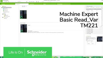 Machine Expert Basic Read Var Configuration | Schneider Electric