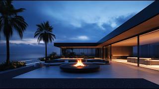 Deep Focus Work Music ~ A Hillside Villa Wrapped in Ocean Views and Firelight