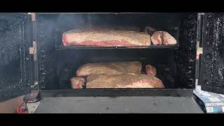 Abs Pit-Boss Trying Out The Super Size Royal Oak Briquettes On Four Briskets.