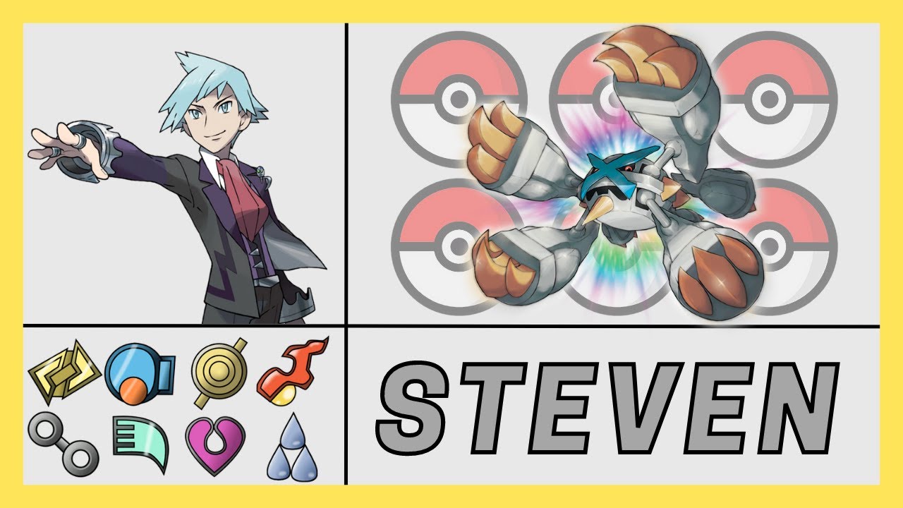 Steven Stone ツワブキ ダイゴ Pokemon Team Journey To Champion Youtube