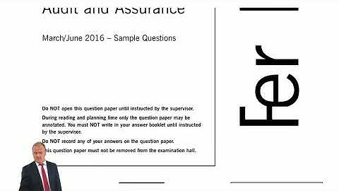 ACCA F8 AA LSBF PAUL MORISON 2021 LECTURE 3