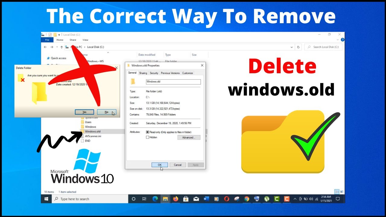 How To Delete Windows.old Folder From Windows 10 Safely 2021