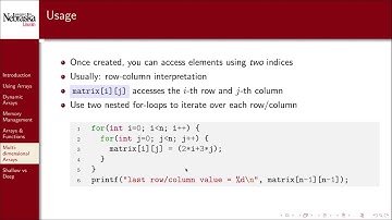 7.6 - Arrays - Multidimensional Arrays
