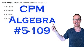 CPM Algebra Chapter 5 Problem 109
