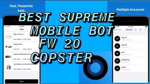 COPSTER Best Supreme iOS Bot Fw20