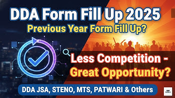 DDA Form Fill Up 2025 | Previous Year Form fill Up ?