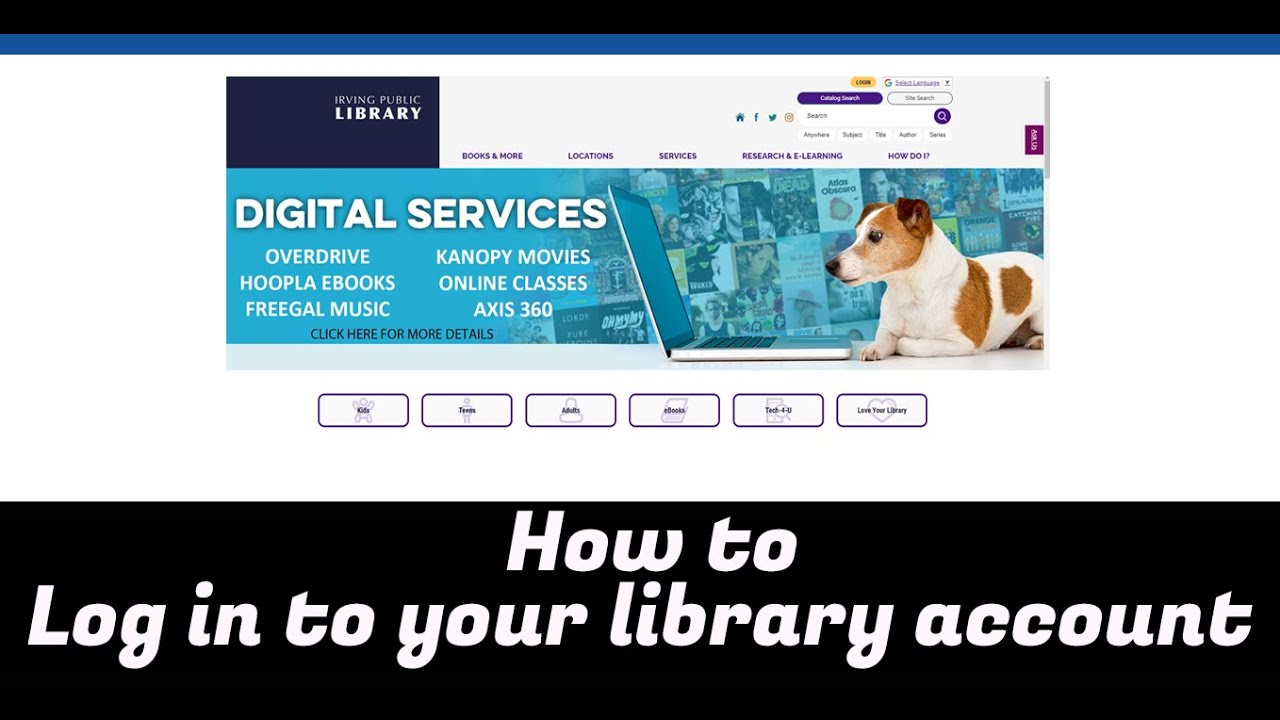 How To: Log In to Your Library Account - YouTube