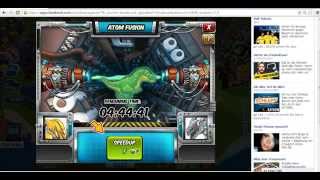 Social Wars atom fusion combination - Green T-rex