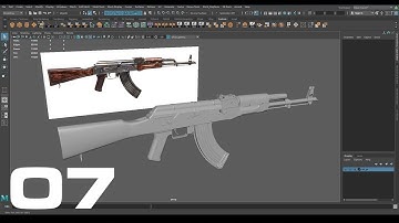 Modeling AK47 in Maya and ZBrush Part 07 (Chapter 1 - Low Poly)