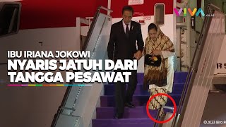 Download lagu Jokowi Mendarat di Riyadh, Ibu Iriana Nyaris Jatuh di Tangga Pesawat