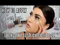 HOW TO APPLY FALSE EYELASHES! To Look Like Lash Extensions 👀