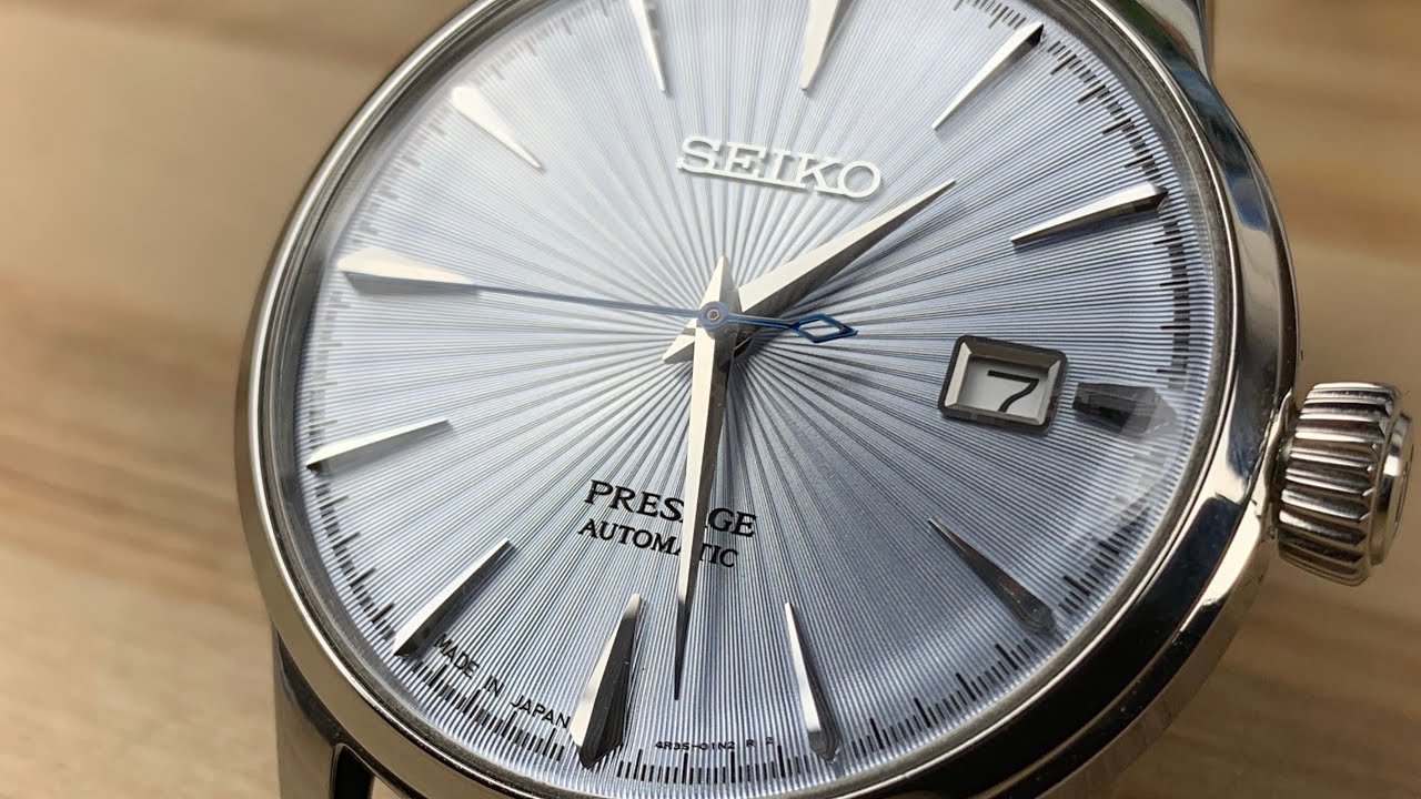 Seiko srpb43 presage “Ice blue cocktail” - YouTube