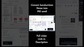 Convert handwritten notes into editable ms word format ll PM COMPUTER INSTITUTE