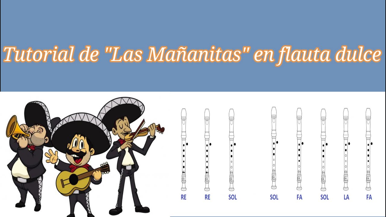 Las mañanitas en flauta dulce con notas - YouTube