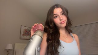 ASMR- Mic Scratching, Mouth Sounds, Inaudible Whispers + Various Pink Triggers🎀💗💐
