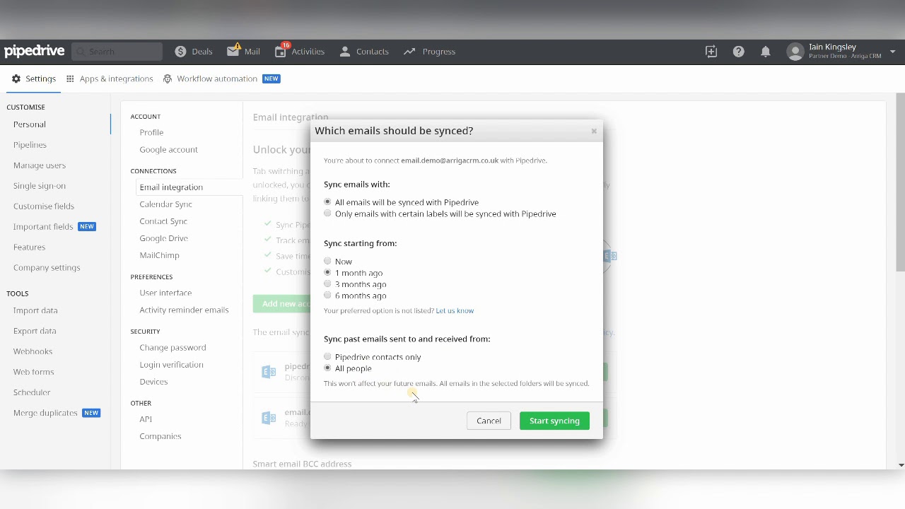 Pipedrive Integration - Full Email Integration - YouTube