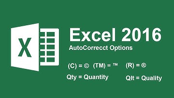 Use AutoCorrect Options in Excel 2016 as Shortcut word or Symbol