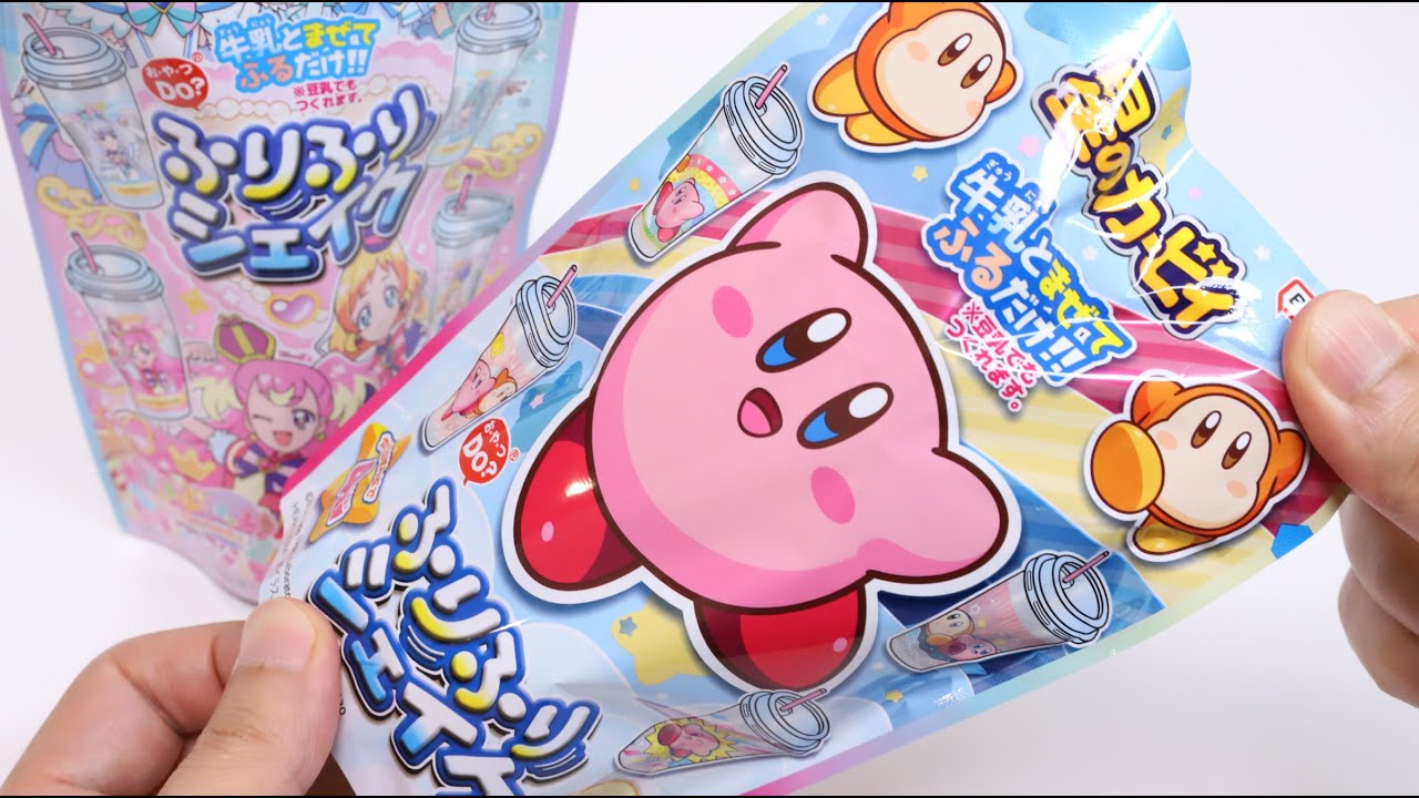 Kirby and Precure Furi Furi Shake DIY Candy Drink Kit Japan Souvenir