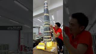 The artist's new work, the landmark architectural model of Shanghai Center Building! #scalemodel