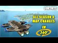 ALL NEW Season 4 Map Changes in 360° - Fortnite Secret Map Updates with BLACK PANTHER and ANT-MAN