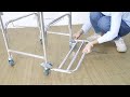 Compact Folding Toilet Wheelchair with Commode Dismantling and installation steps