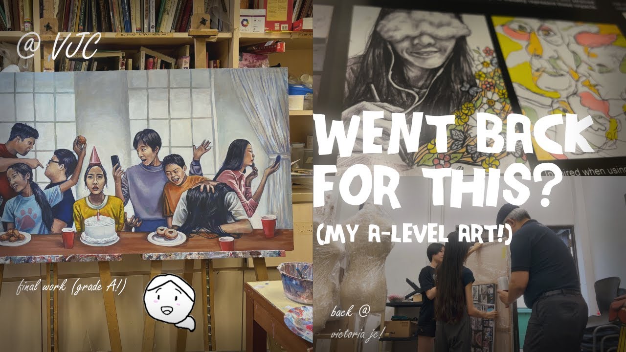 a level art portfolio reveal 🎨✨ | inspiration, revisiting my school, my experience taking art in jc
