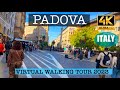 Padova  italy virtual walking tour 4k 60fps 29th october 2023