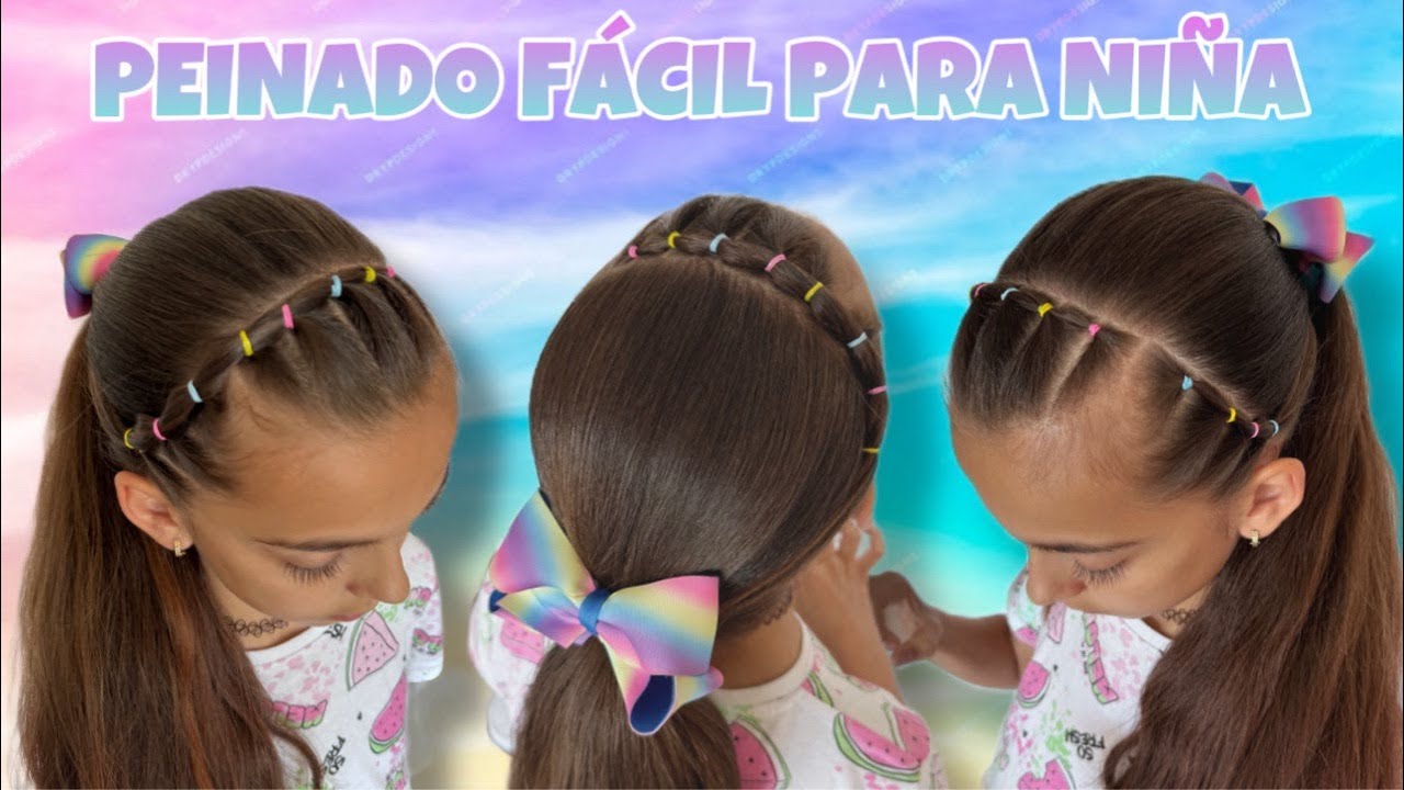 🌈 Простые прически для девочек ✨ Прическа с резинками