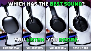 Бинауральный звуковой тест! 🔥 Sony WH-1000XM5 против AirPods Max против WH-1000XM4 против Bose NC 700