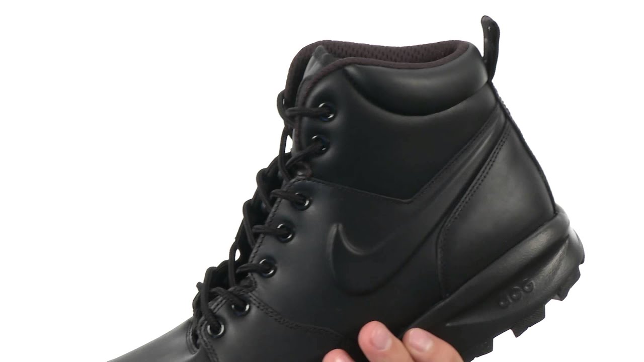 nike manoa leather men's boots black